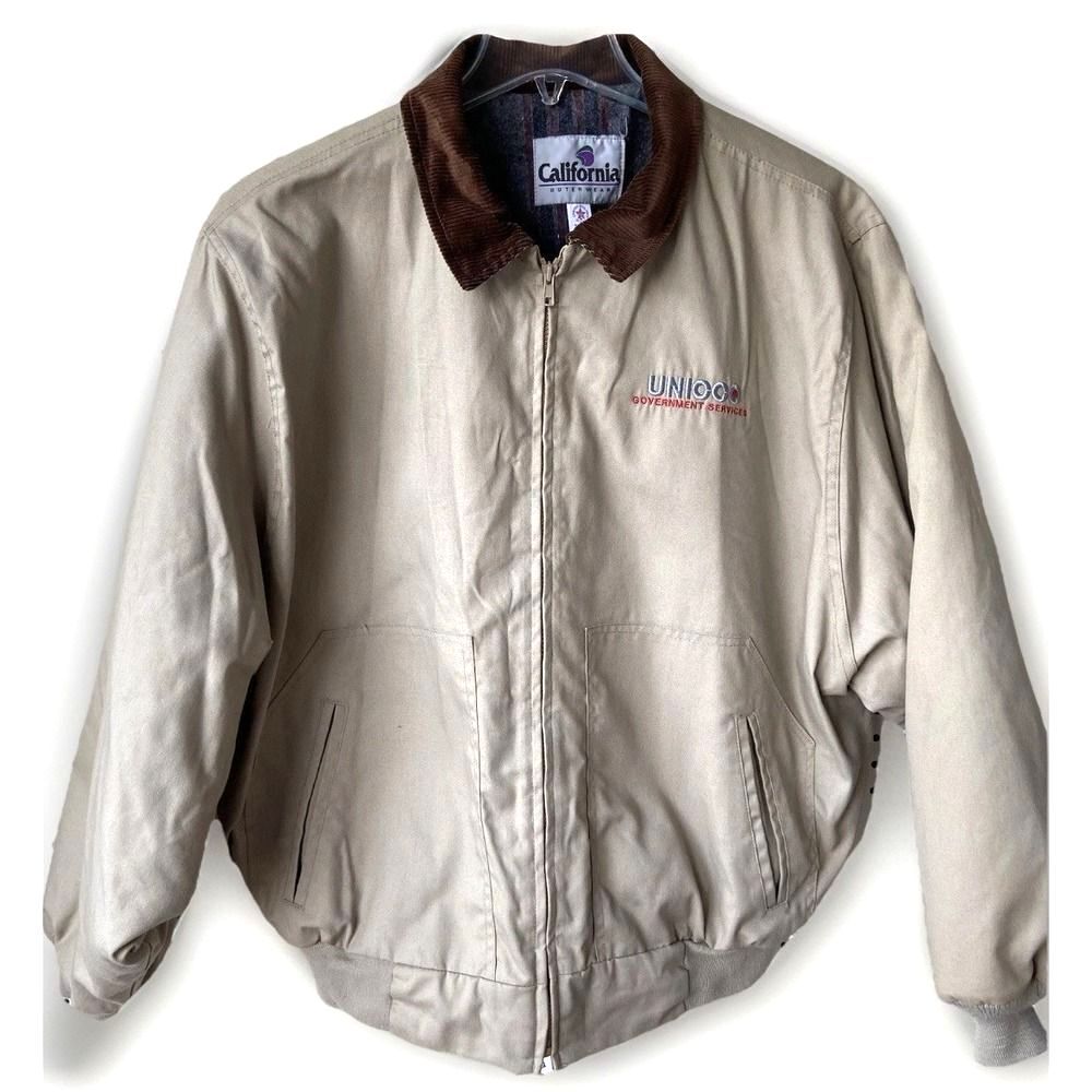 Vintage California Outerwear Work Jacket Men XL 90s Blanket Lined‎ Unicco USA